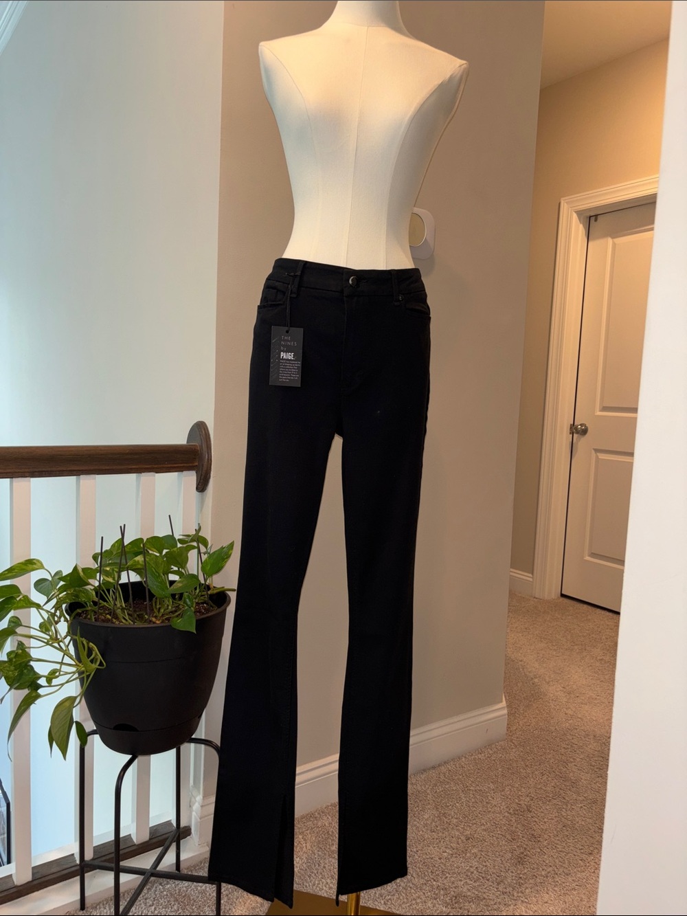 PAIGE Black Flare & Wide-Leg Jeans